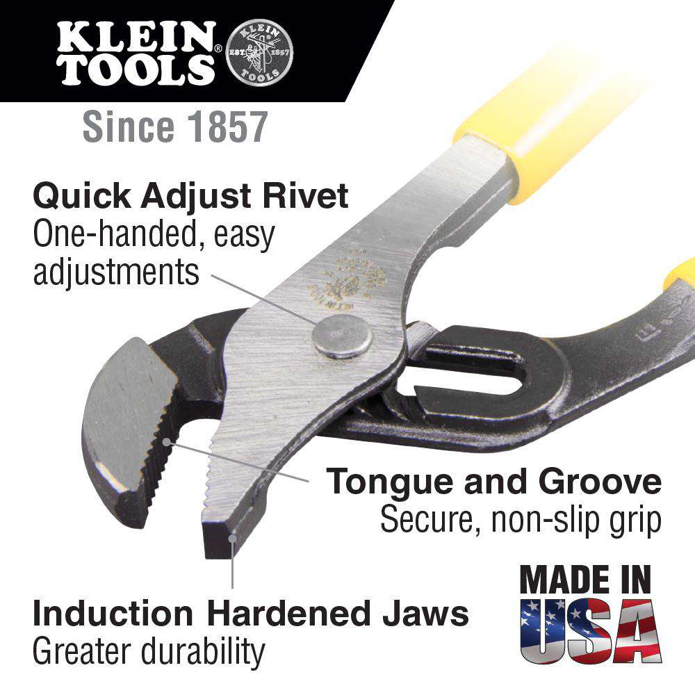 Klein Tools J502-10 Journeyman™ Pump Pliers, 10'' - Edmondson Supply