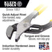 Klein Tools J502-10 Journeyman™ Pump Pliers, 10'' - Edmondson Supply