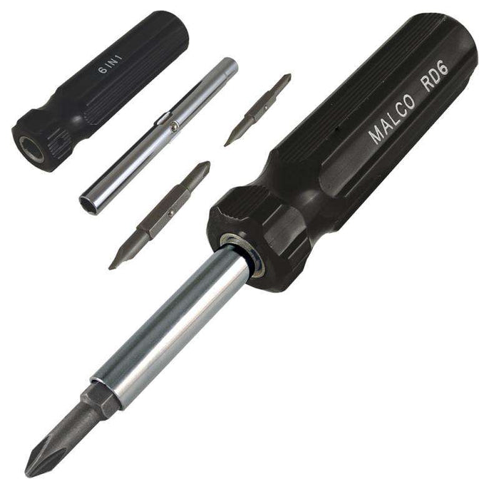 Malco Tools RD6 6 in 1 Reversible Screwdriver - Edmondson Supply