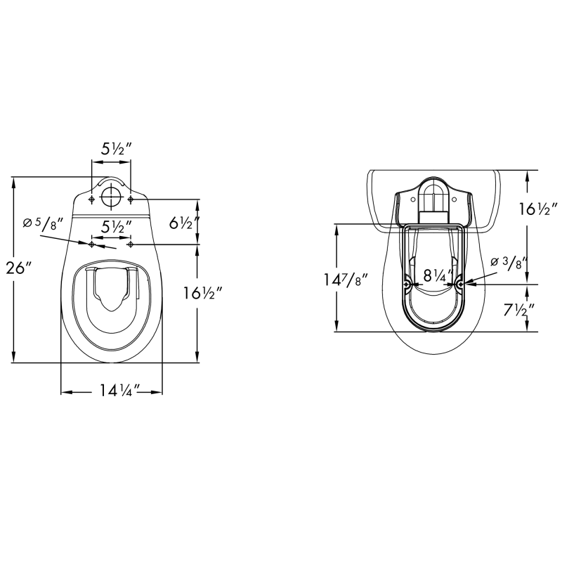 Saniflo Saniplus Elongated Bowl Toilet/Macerating Pump Combo - Edmondson Supply