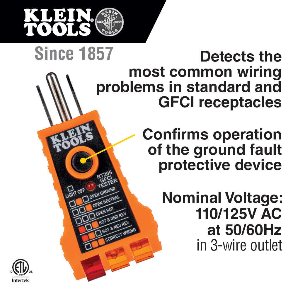 Klein Tools NCVT1PKIT Non-Contact Voltage and GFCI Receptacle Test Kit - Edmondson Supply