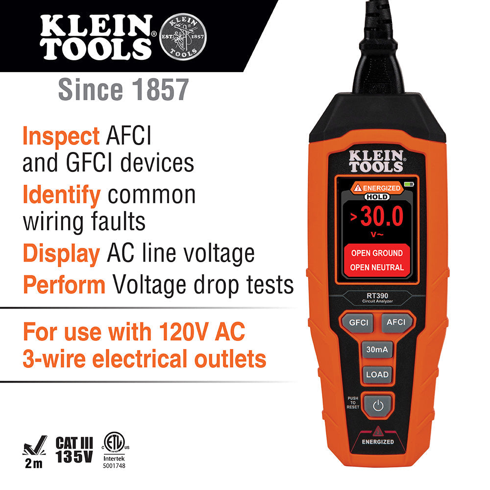 Klein Tools RT390 Circuit Analyzer - Edmondson Supply