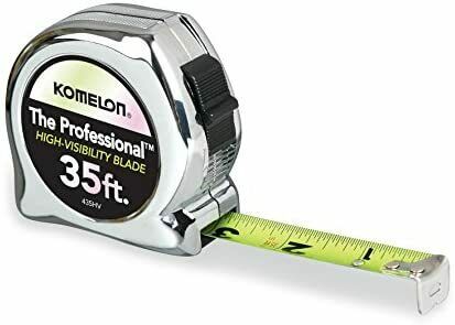 Komelon 435HV 35' x 1" The Professional, Chrome Tape Measure - Edmondson Supply