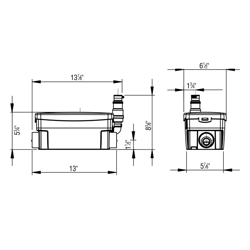Saniflo 010 Sanishower Drain Pump - Edmondson Supply