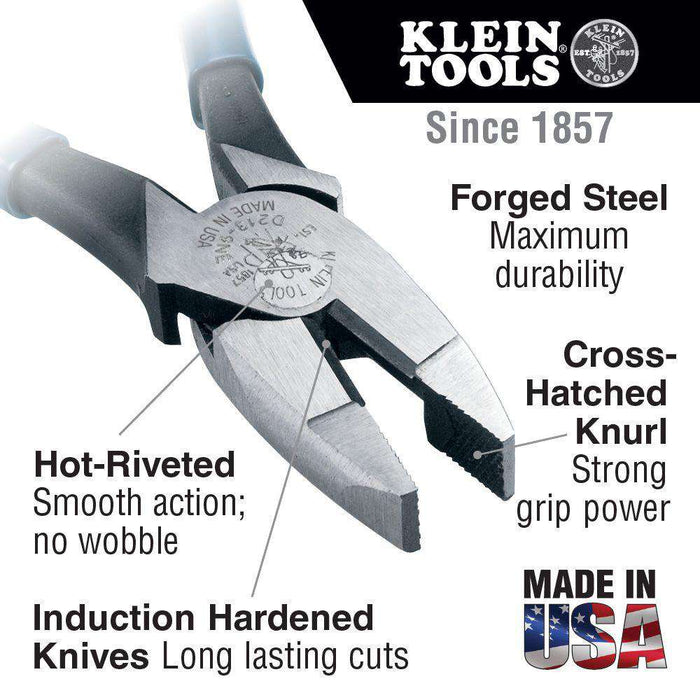 Klein Tools D2000-9NE Lineman's Pliers, 9-Inch - Edmondson Supply