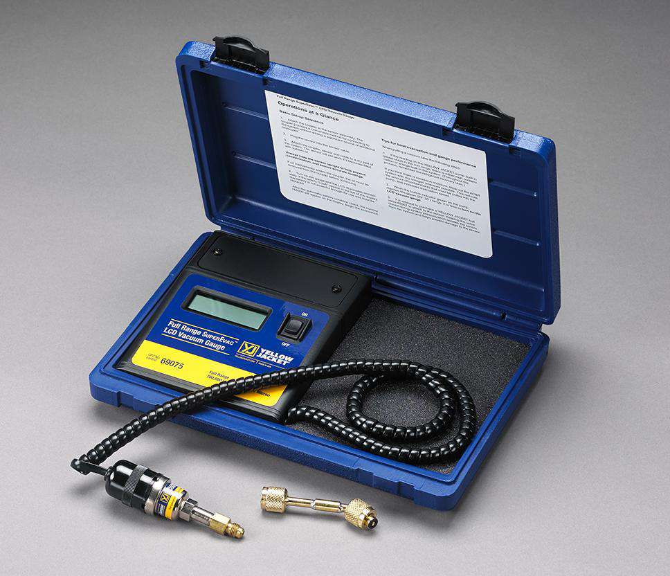 Yellow Jacket 69075 SuperEvac™ LCD Full Range Vacuum Gauge - Edmondson Supply