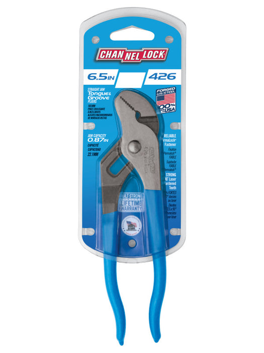 Channellock 426 6.5-Inch Straight Jaw Tongue & Groove Pliers - Edmondson Supply