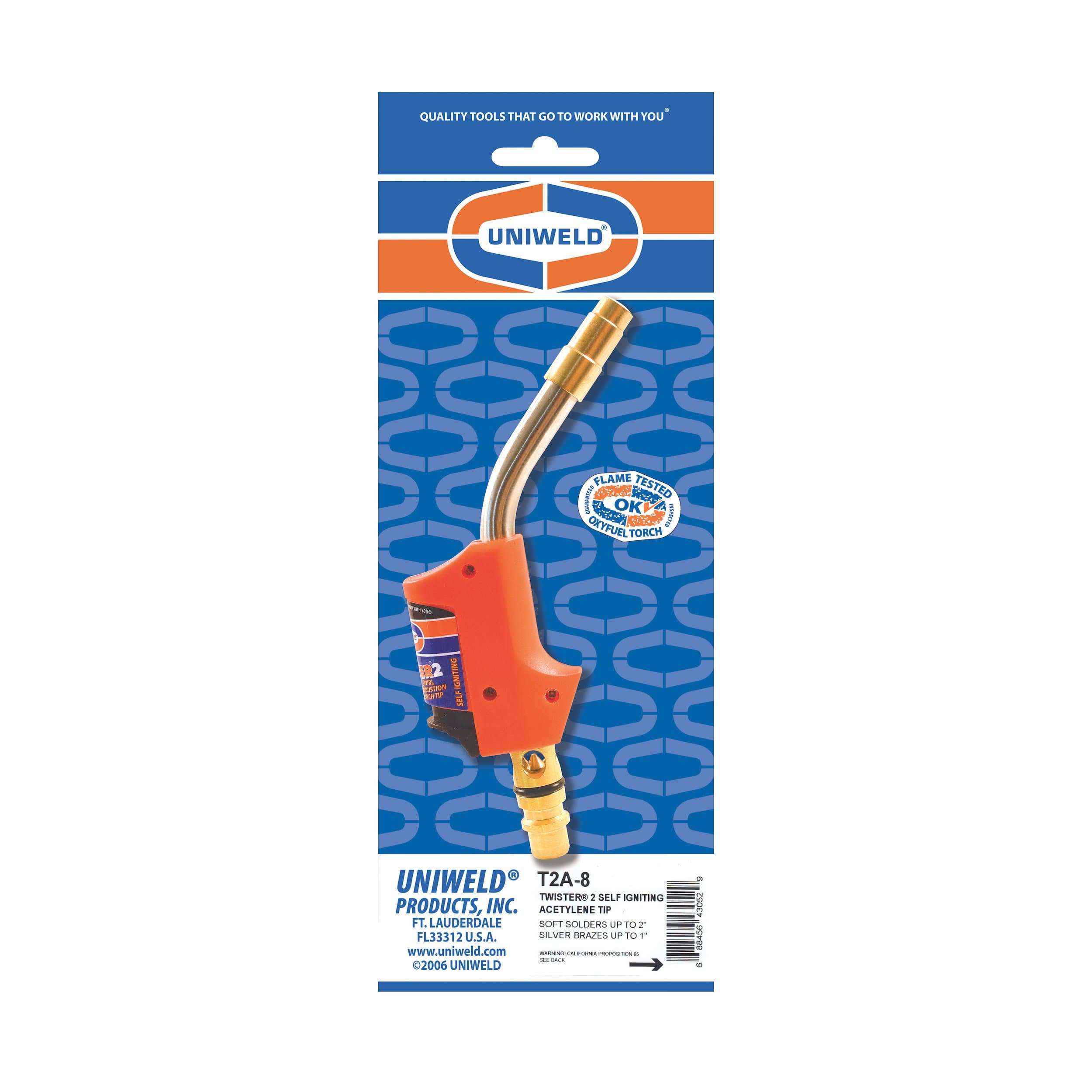 Uniweld T2A-8 Twister 2 Air/Acetylene Self-Igniting Swirl Combustion Torch Tip - Edmondson Supply