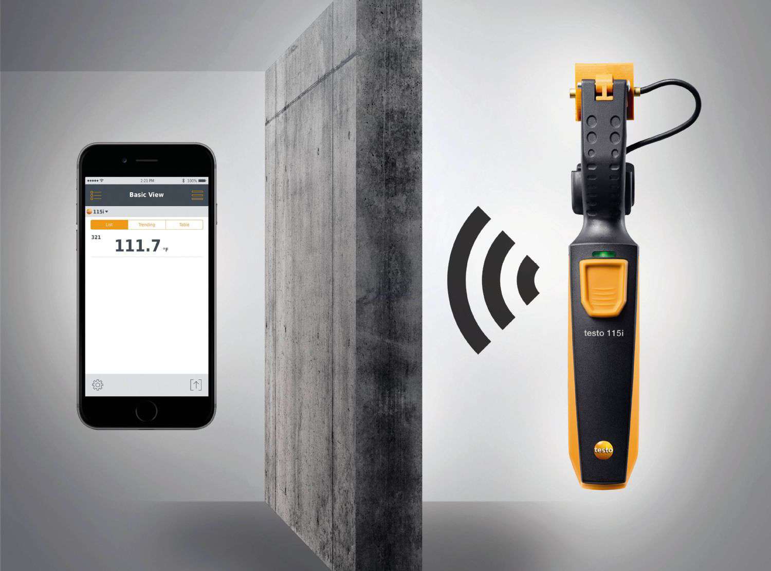 Testo 0560 2115 03 115i Pipe Clamp Smart Probe - 2nd Generation - Edmondson Supply