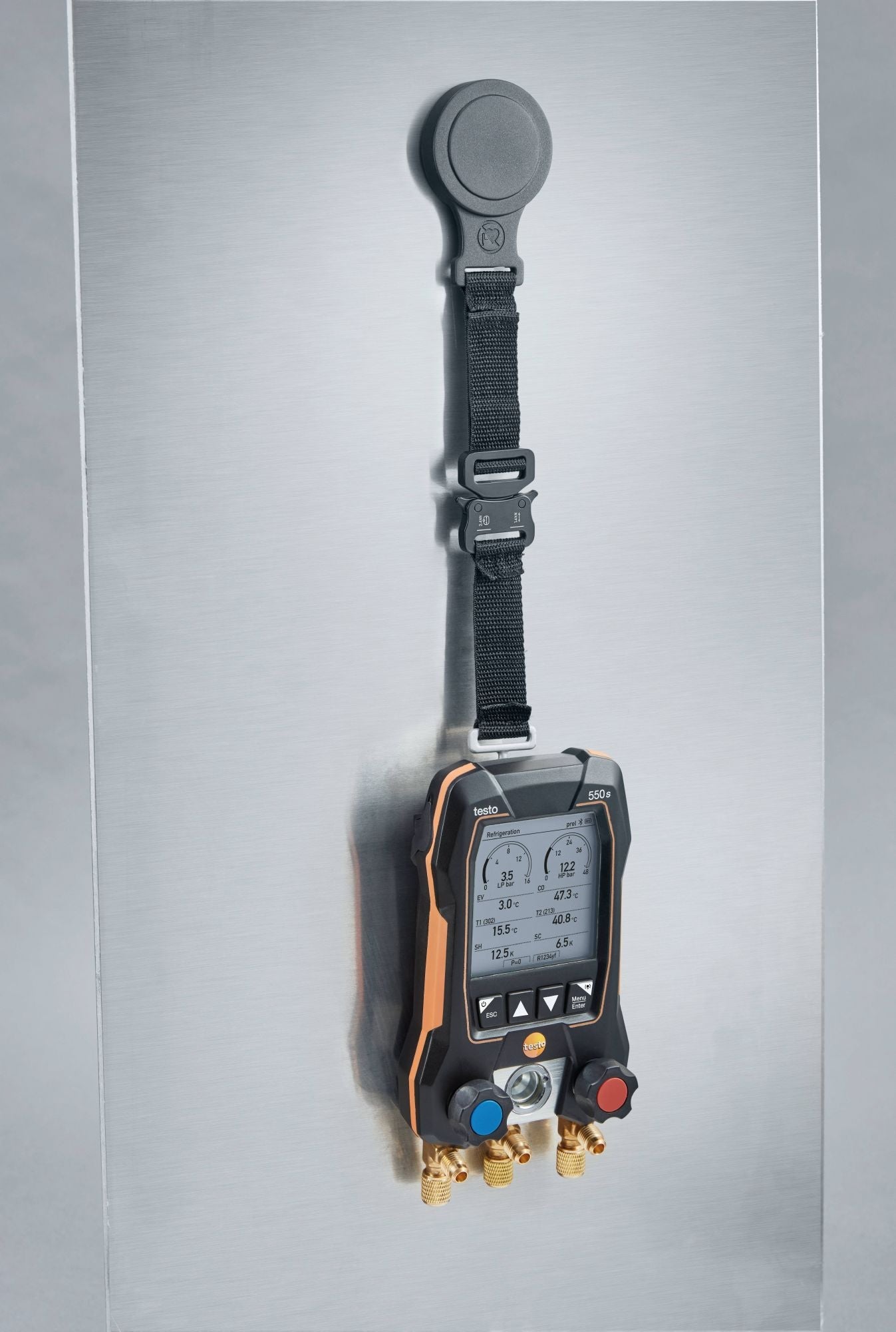 Testo 0564 5504 01 - 550s Smart Digital Manifold w/ Wireless Clamp Temperature & Vacuum Probes - Edmondson Supply