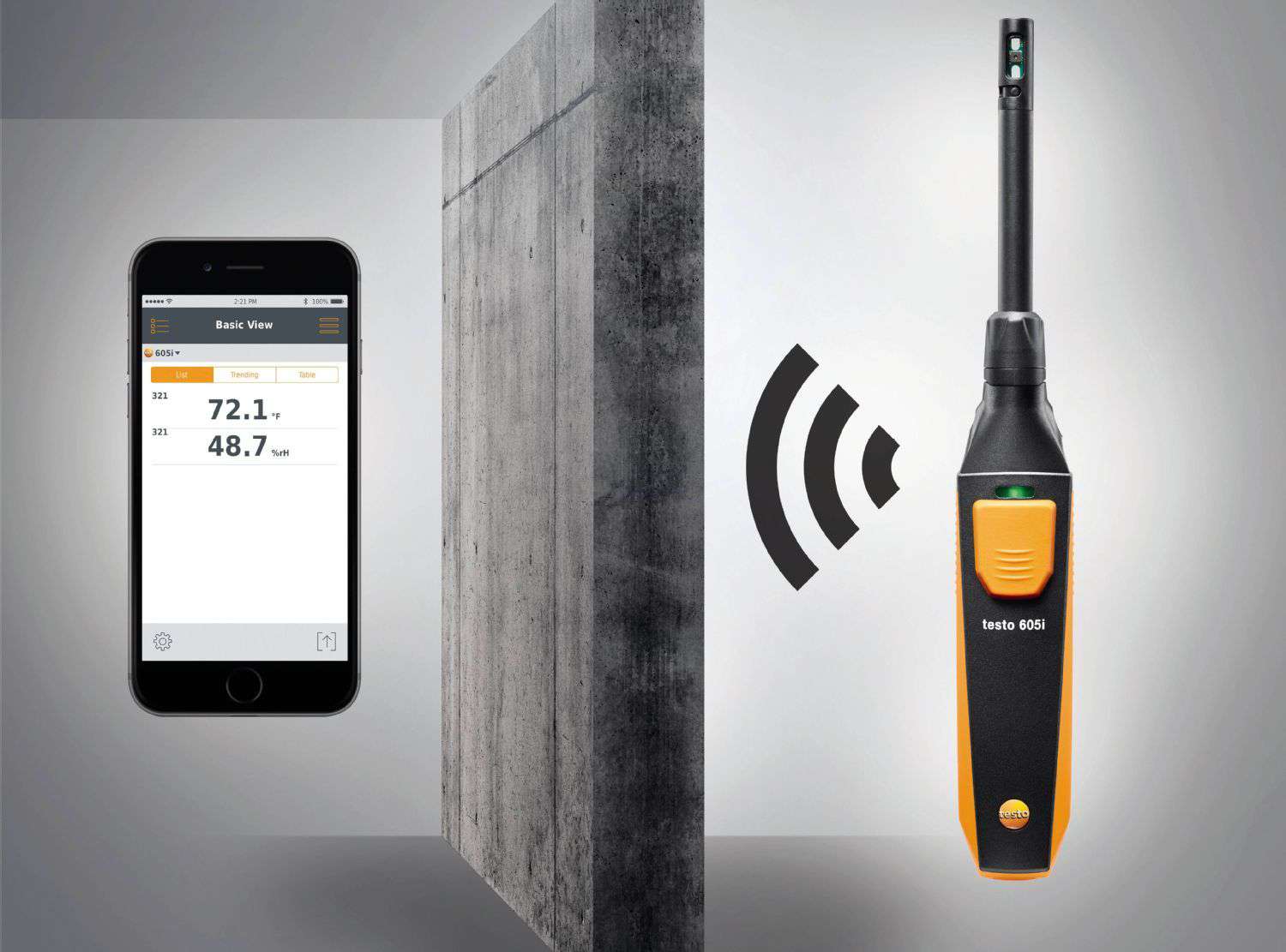 Testo 0560 2605 03 - 605i Thermohygrometer / Humidity Smart Probe - 2nd Generation - Edmondson Supply