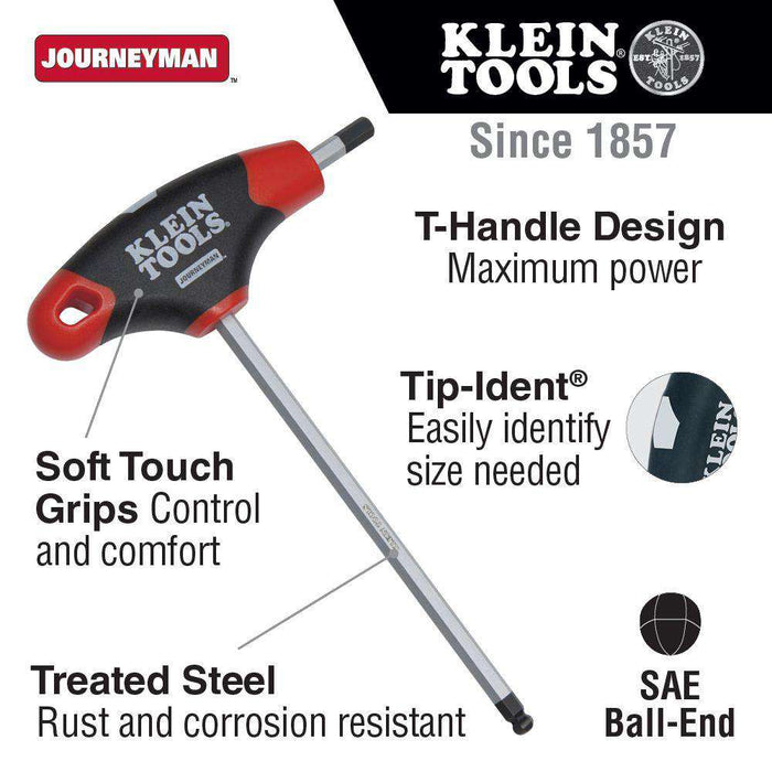 Klein Tools JTH610EB 6-Inch SAE Ball End T-Handle Set with Stand - Edmondson Supply