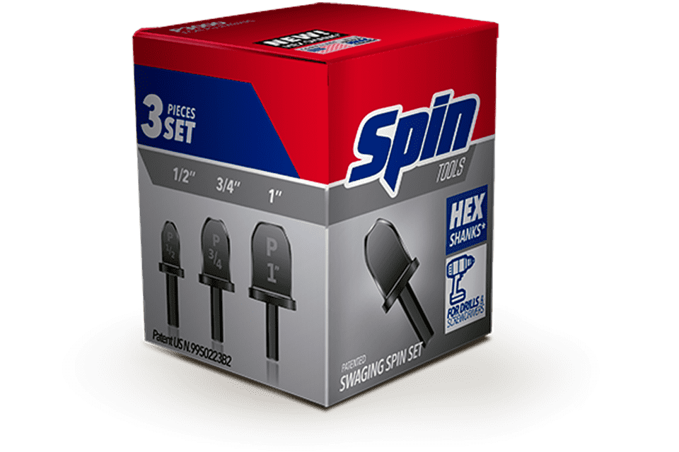SPIN Tools P3000 Swaging Drill Bit Set, 1/2", 3/4" & 1" - Edmondson Supply