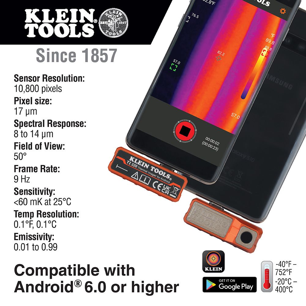 Klein Tools TI220 Thermal Imager for Android® Devices - Edmondson Supply