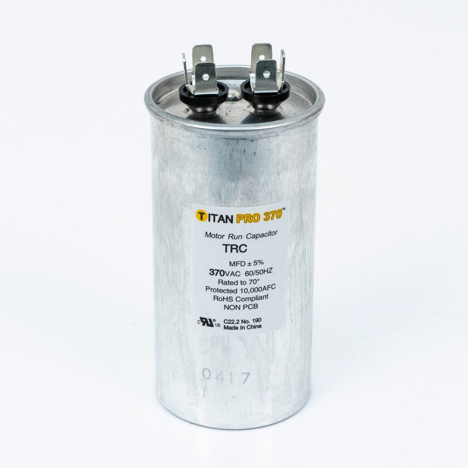 Packard Titan PRO TRC100 Run Capacitor 100 MFD 370 Volt Round - Edmondson Supply