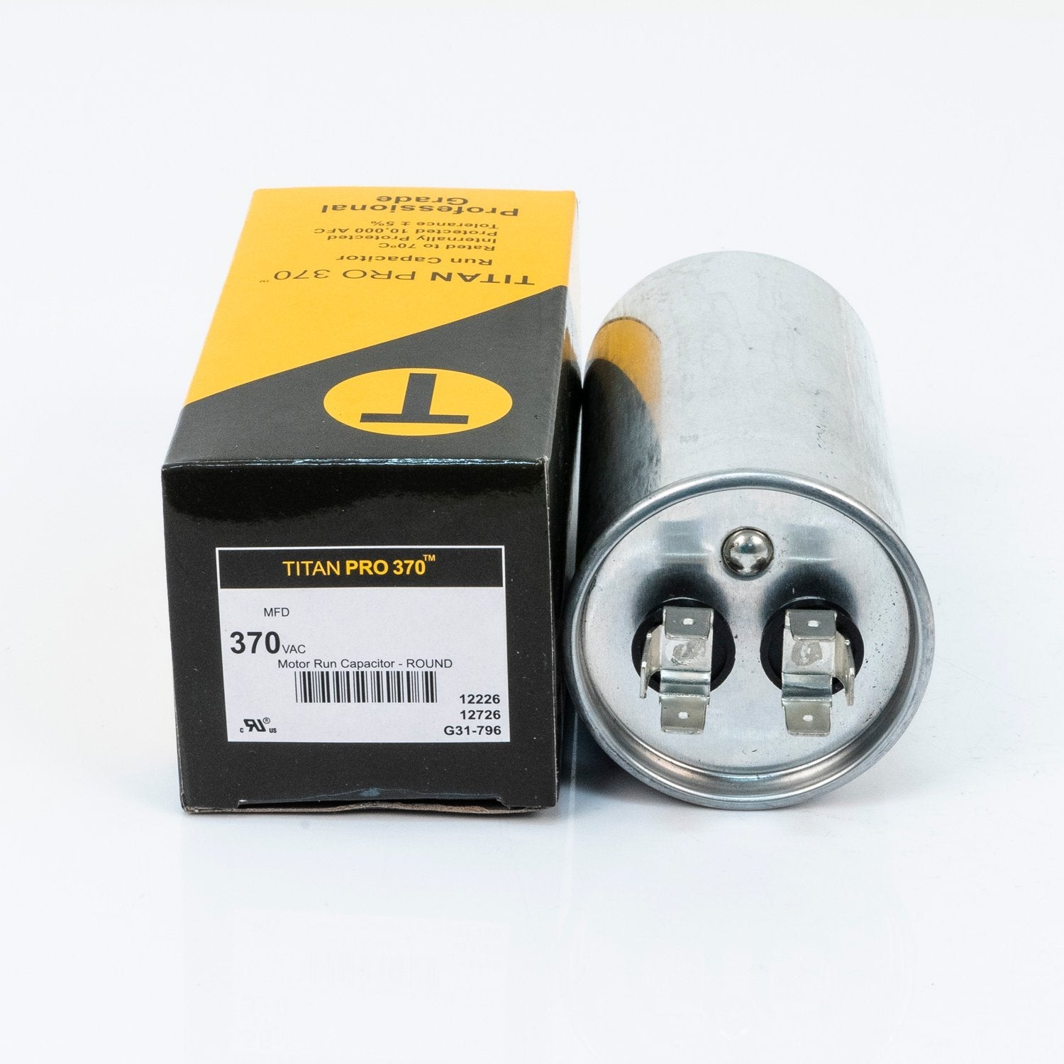 Packard Titan PRO TRC100 Run Capacitor 100 MFD 370 Volt Round - Edmondson Supply