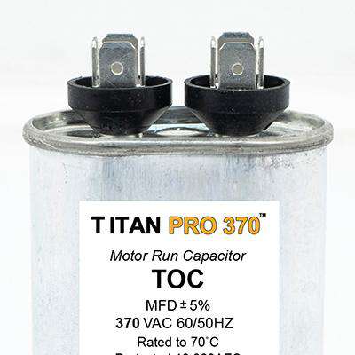 Packard Titan PRO TOC25 Motor Run Capacitor 25 MFD 370 Volt Oval - Edmondson Supply