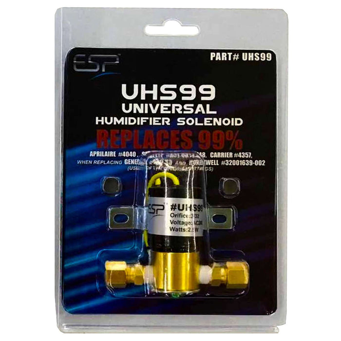 ESP UHS99 24V Universal Humidifier Solenoid - replaces Aprilaire, General, Honeywell, Skuttle - Edmondson Supply