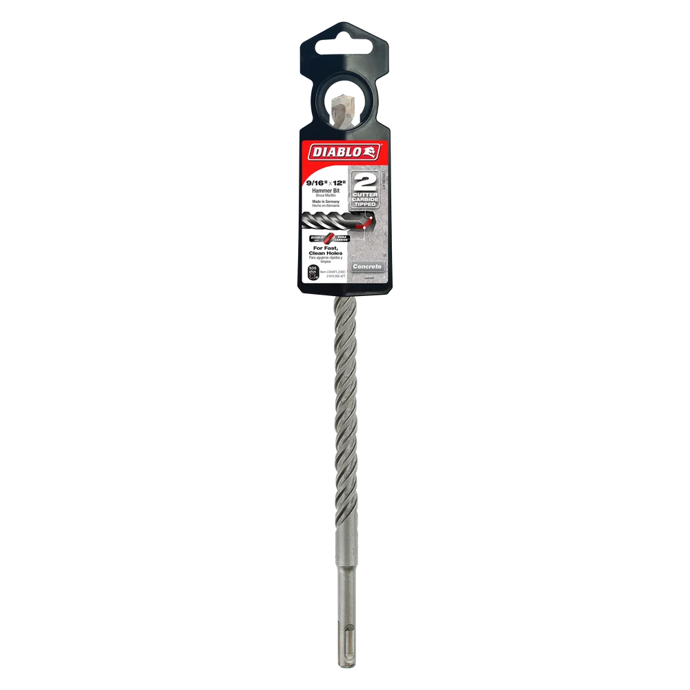 Diablo Tools DMAPL2380 9/16 in. x 10 in. x 12 in. SDS-Plus 2-Cutter - Edmondson Supply