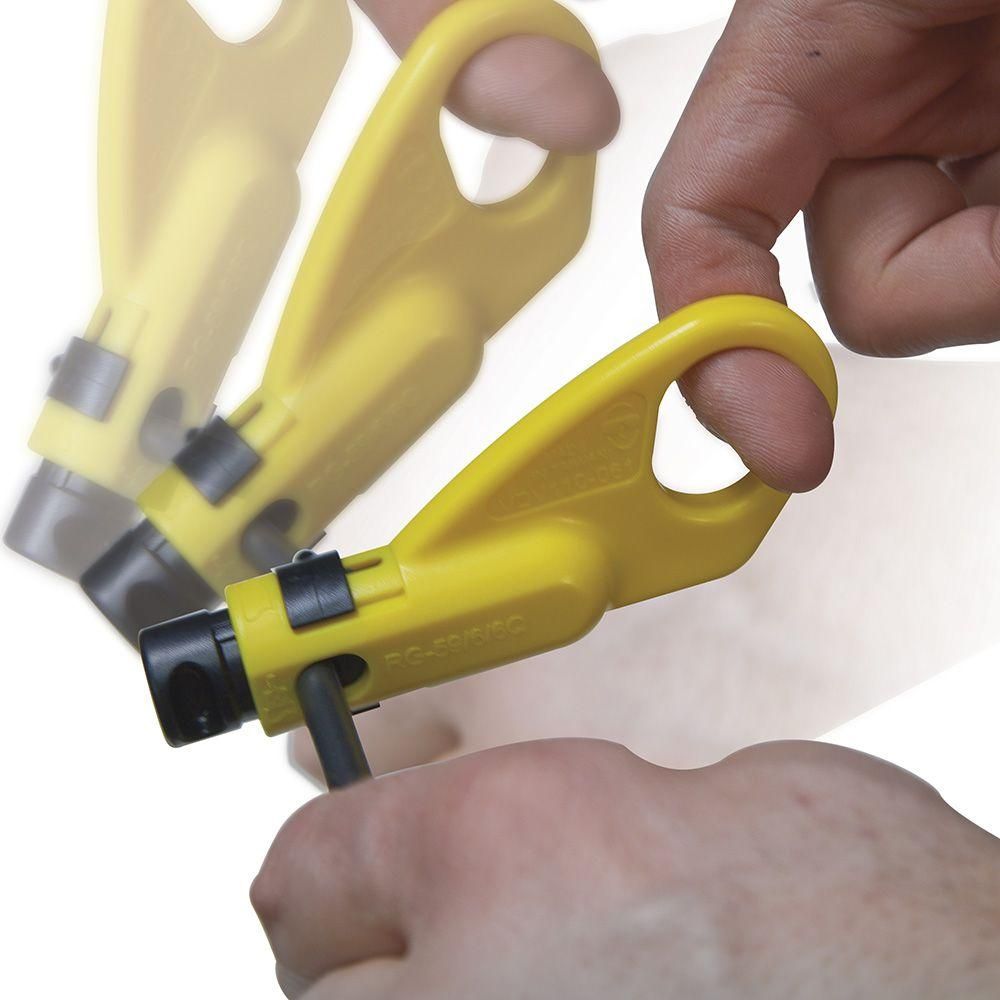 Klein Tools VDV110-061 Coax Cable 2-Level Radial Stripper - Edmondson Supply