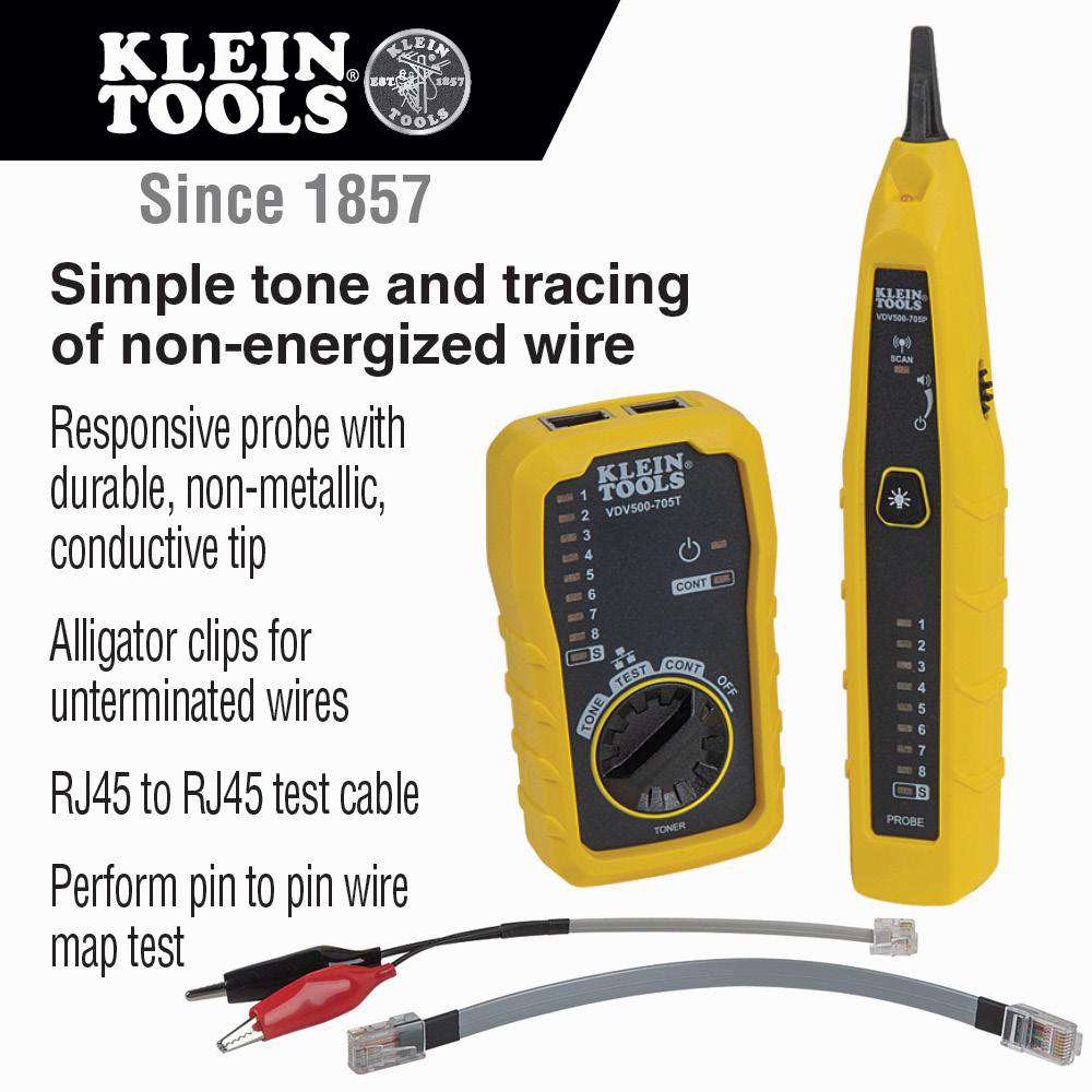 Klein Tools VDV500-705 Tone & Probe Test and Trace Kit - Edmondson Supply