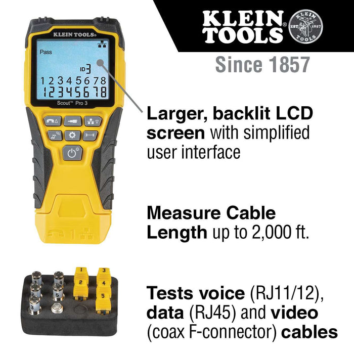 Klein Tools VDV501-851 Scout® Pro 3 Tester Starter Kit - Edmondson Supply
