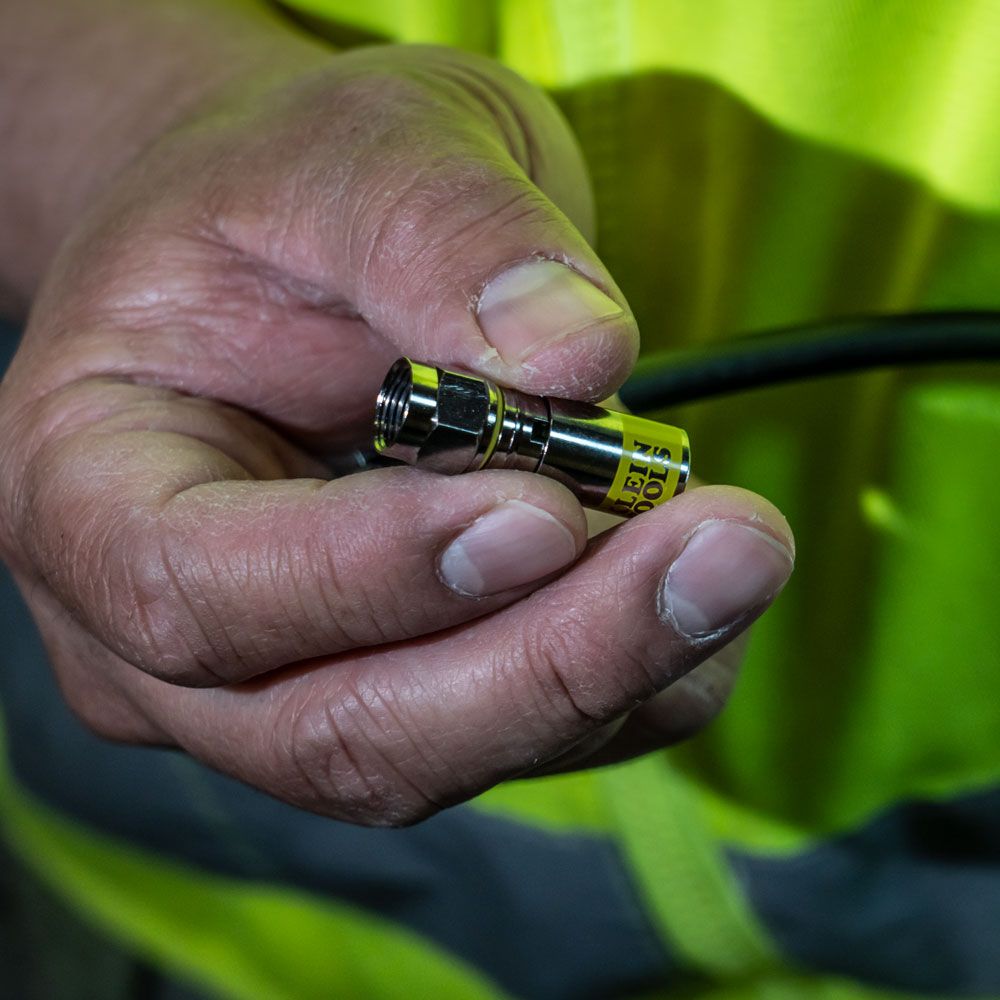 Klein Tools VDV812-612 Universal F Compression Connectors RG6/6Q 50-Pack - Edmondson Supply