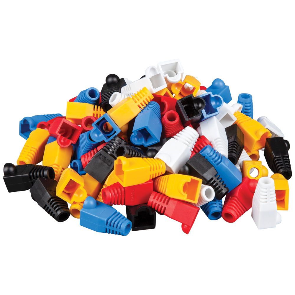 Klein Tools VDV824-650 Strain Relief Boots for RJ45 Data Plugs, CAT5e/CAT6 Cable, 100-Pack - Edmondson Supply