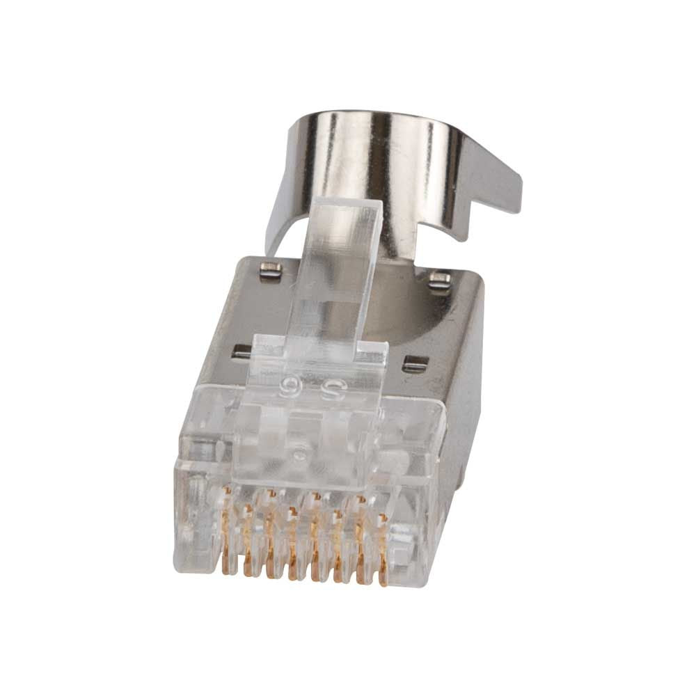 Klein Tools VDV826-705 Pass-Thru™ Modular Data Plugs, RJ45-CAT6A, Shielded (STP), 50-Pack - Edmondson Supply