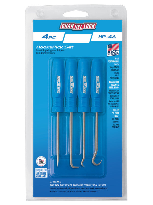 Channellock HP-4A 4pc Precision Hook and Pick Set - Edmondson Supply
