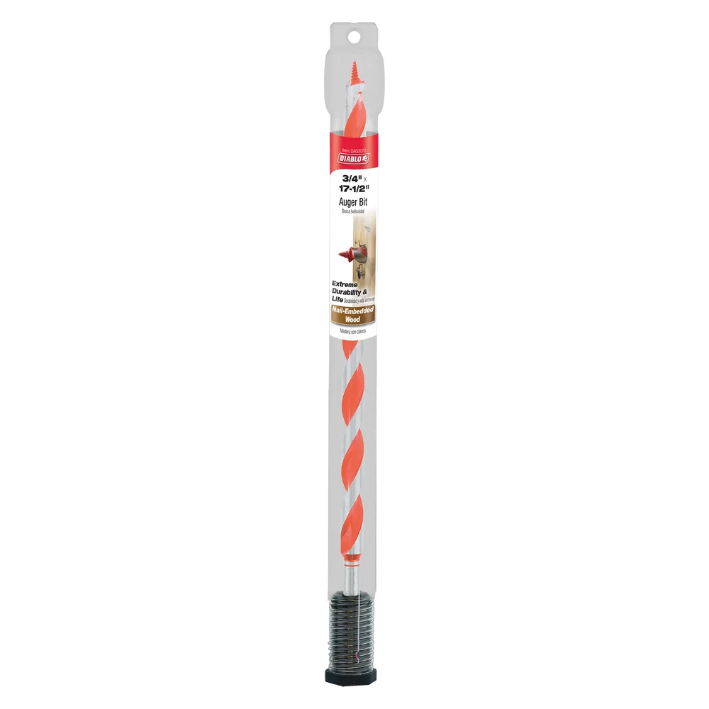 Diablo Tools DAG30703/4" x 17-1/2" Auger Bit for Wood & Nail-Embedded Wood - Edmondson Supply